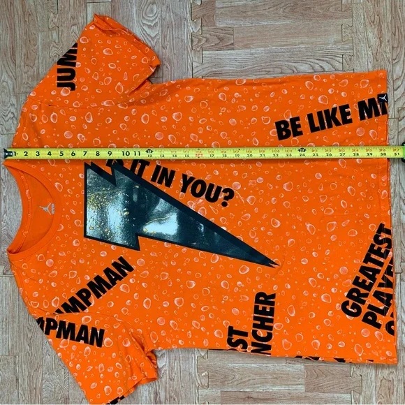 Gatorade x Nike Air Jordan Shirt Orange XL Be Like Mike AOP
